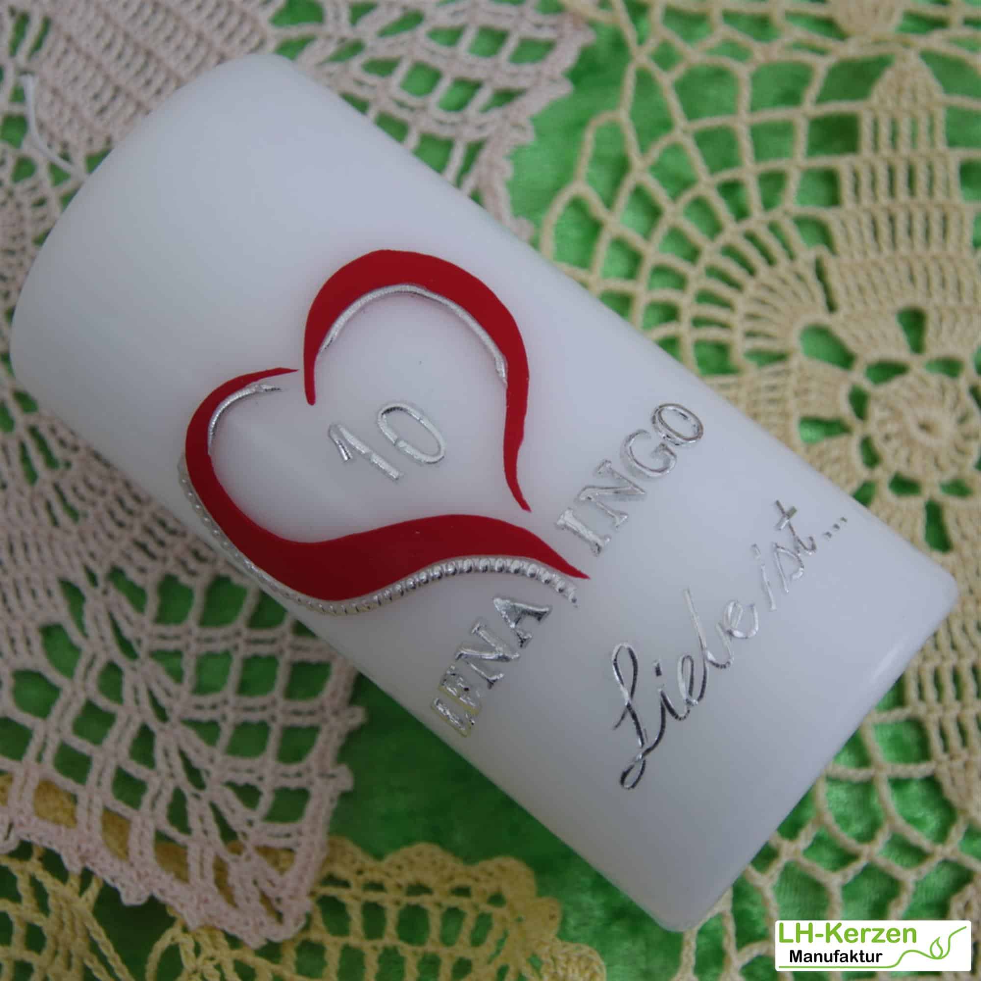 Kerzenbeschriftung Beschriftete Kerze